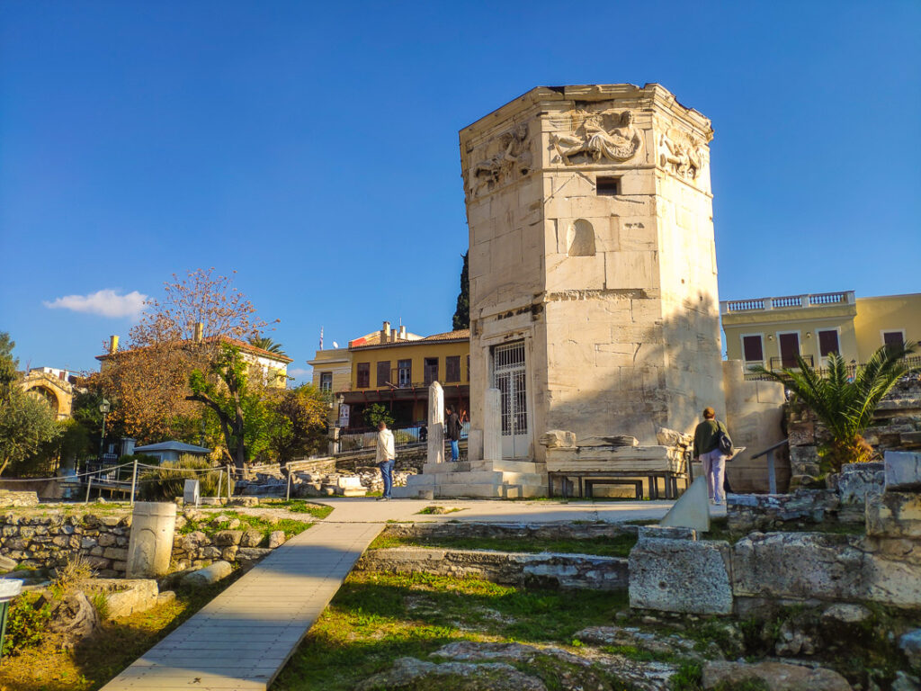 Image showing the famous Tower of the Winds at the Roman Agora of Athens.