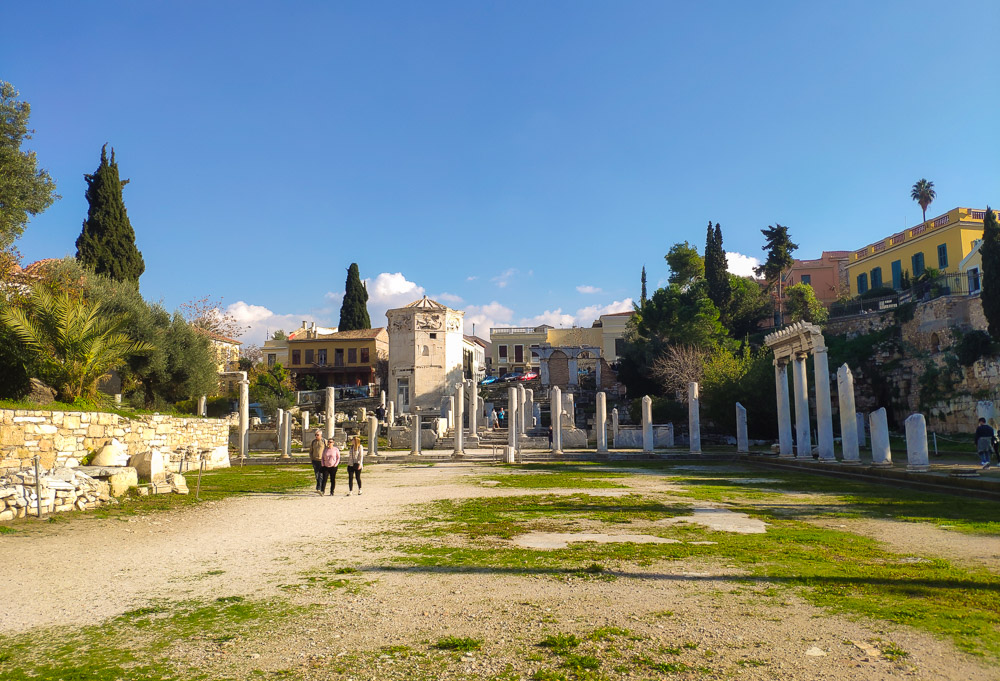 Image showing a look-back on the site of the Roman Agora of Athens.