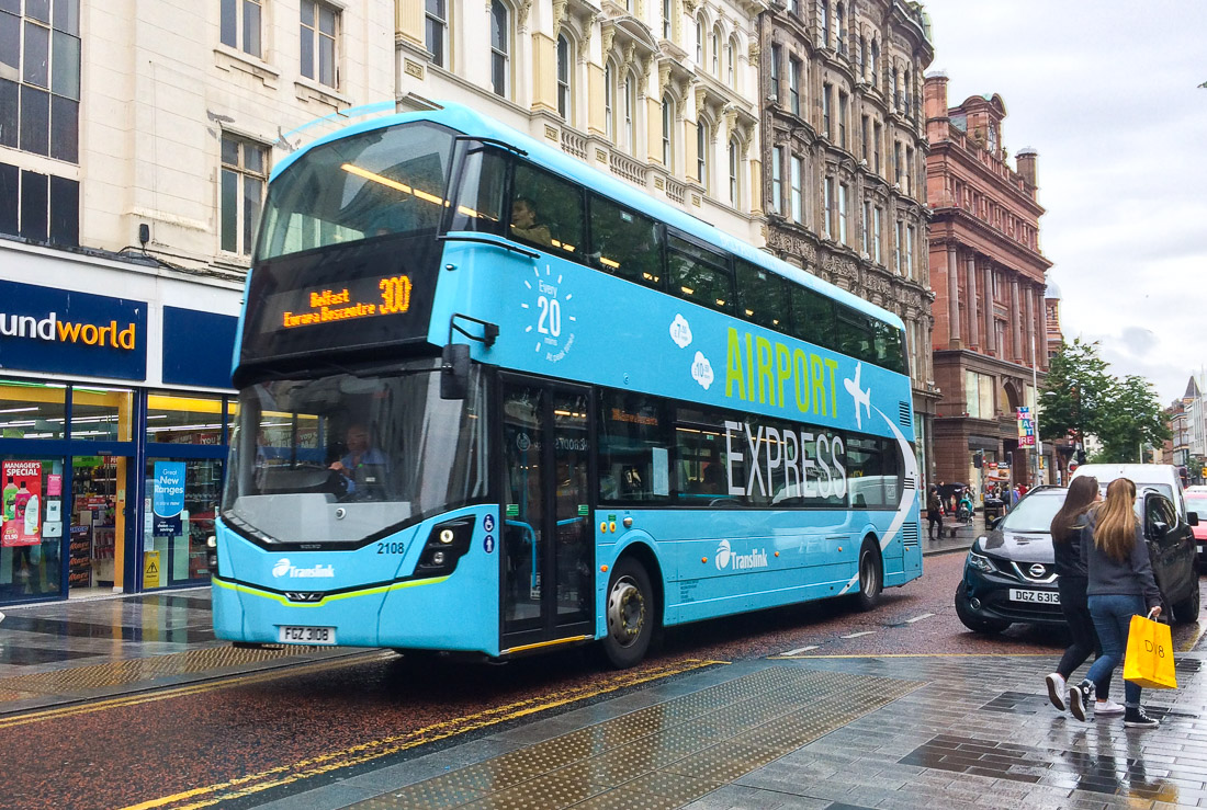 GUIDE | Translink Airport Express Bus 300 from Belfast International Airport to Belfast City Centre